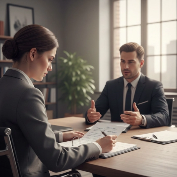 Hiring manager evaluating leadership experience during a behavioral interview