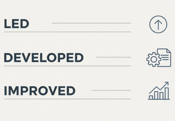 Illustration explaining what action verbs are on a resume