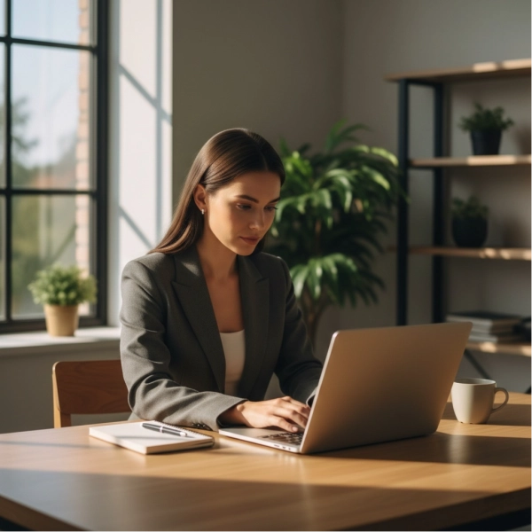 Job seeker writing a professional follow-up email after submitting a job application