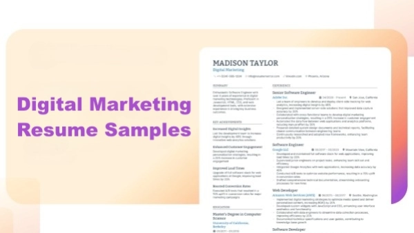 Digital Marketing Resume Samples (2026 Guide + Best Templates)