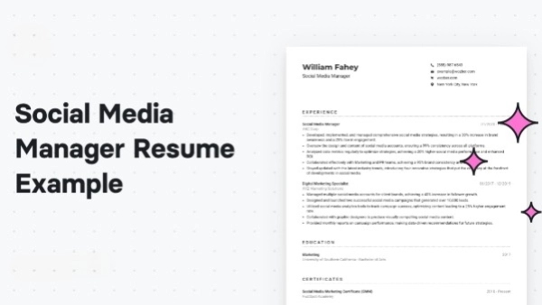 Social Media Marketing Resume Example (2026 Guide + Templates)