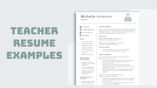 Teacher Resume Examples (2026 Guide to Write a Job-Winning Teacher Resume)